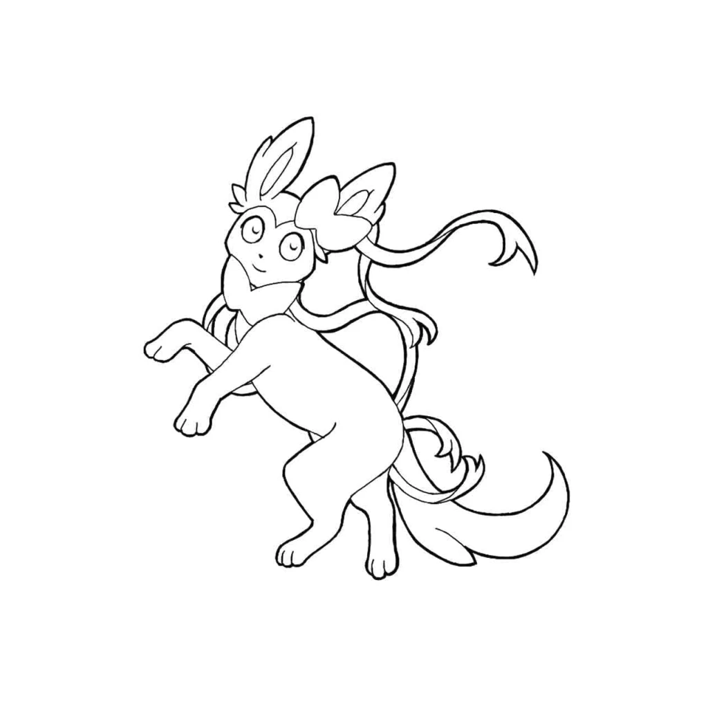 Desenho de Sylveon  Pokémon para colorir e imprimir grátis