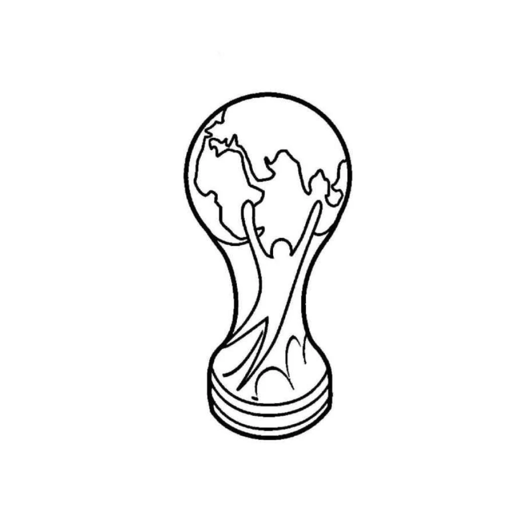 Dibujo de Trofeo de la Copa del Mundo para colorear e imprimir gratis