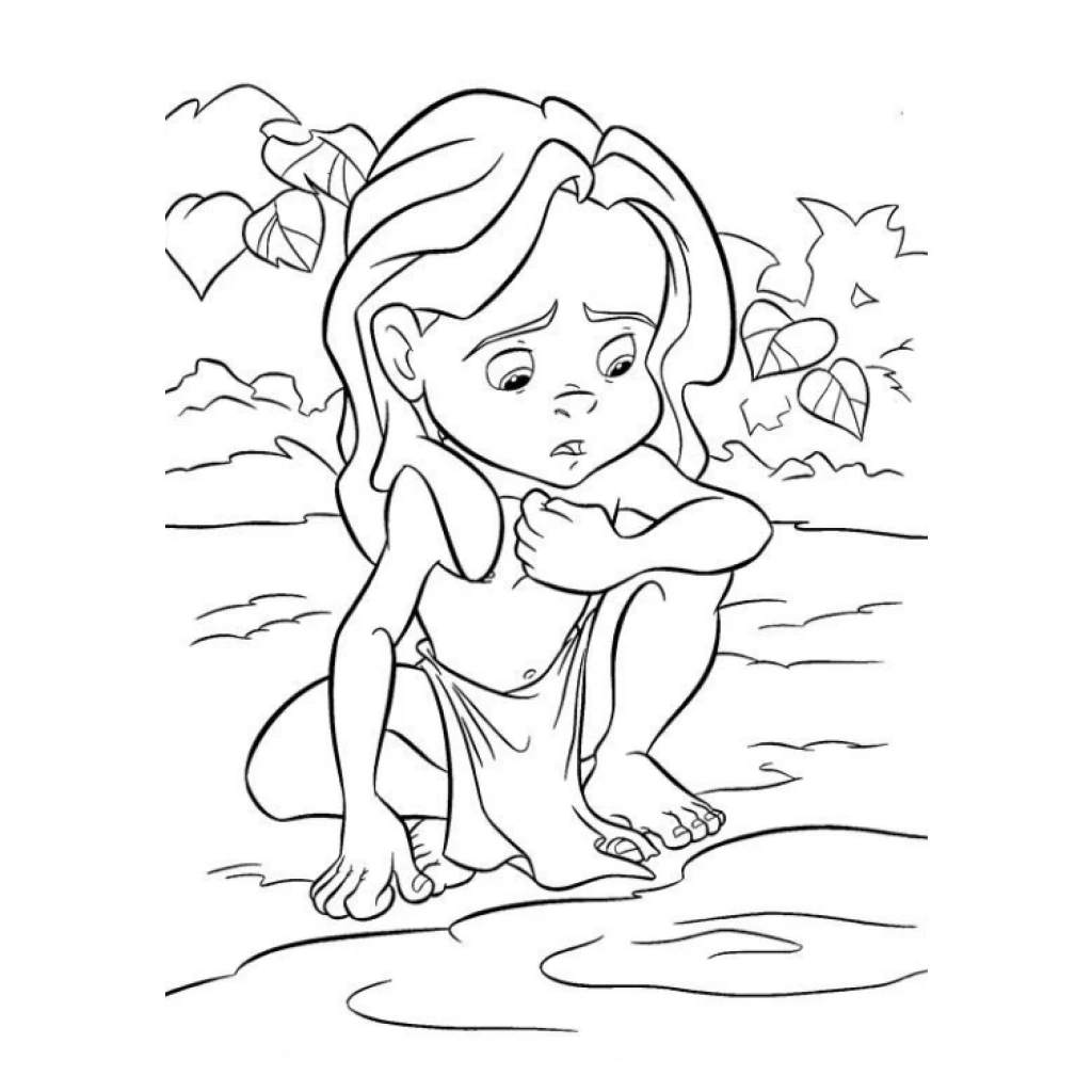 Desenho de Tarzan para colorir e imprimir grátis