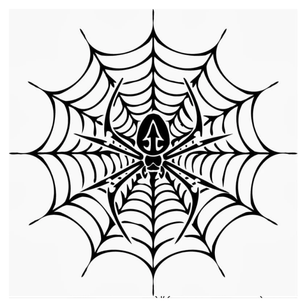 Spider Web coloring page to print for free