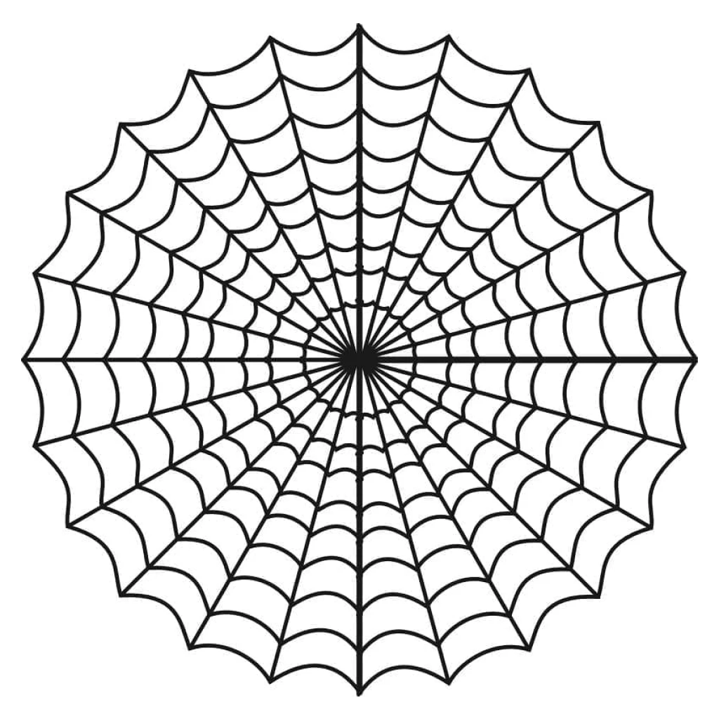 Spider Web coloring page to print for free