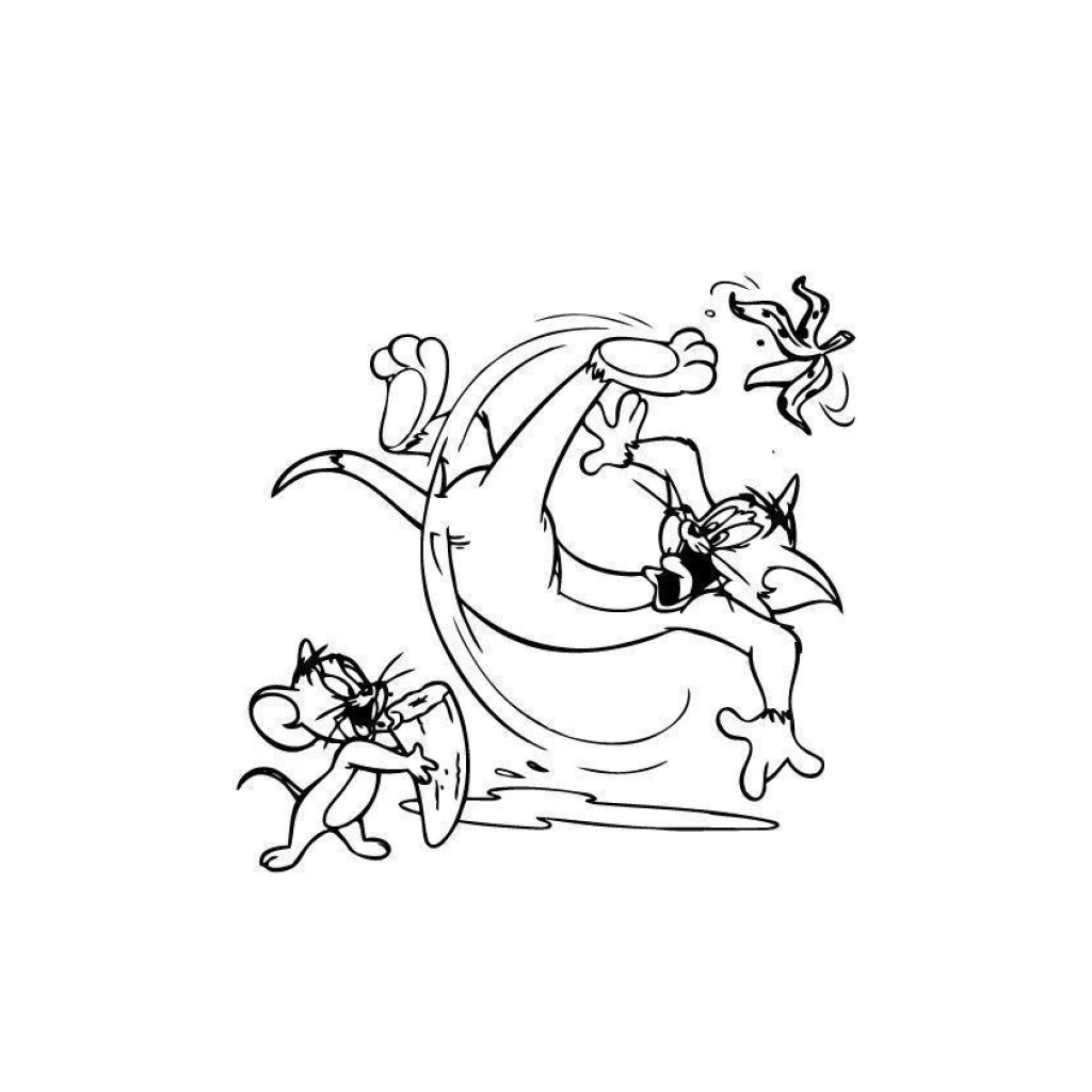 Tom And Jerry coloring page to print for free