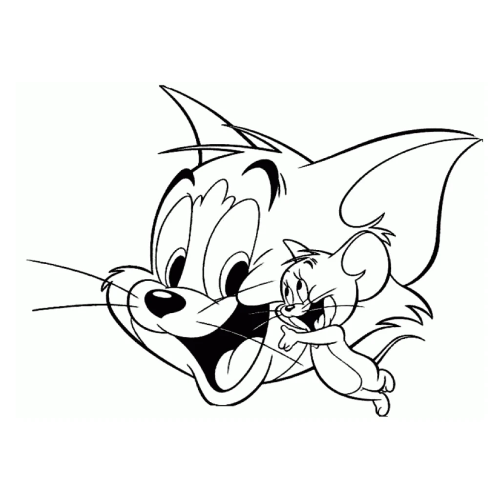 Desenho de Tom E Jerry para colorir e imprimir grátis