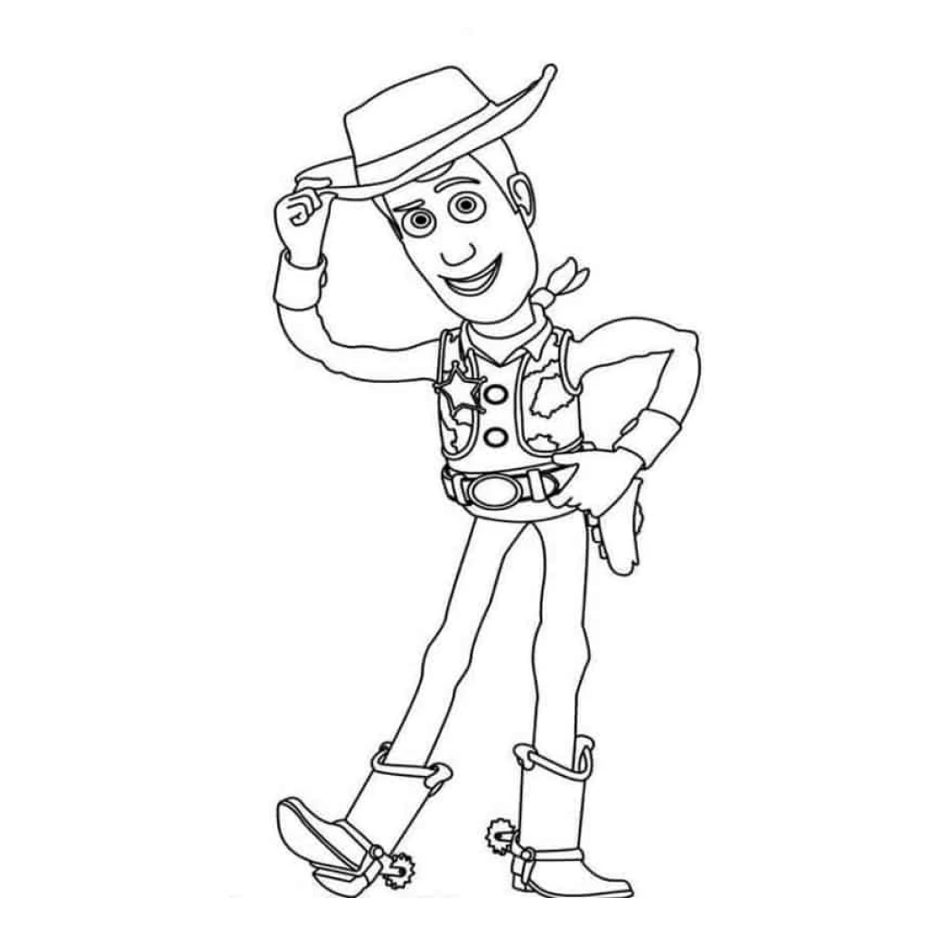 Desenho de Woody De Toy Story para colorir e imprimir grátis
