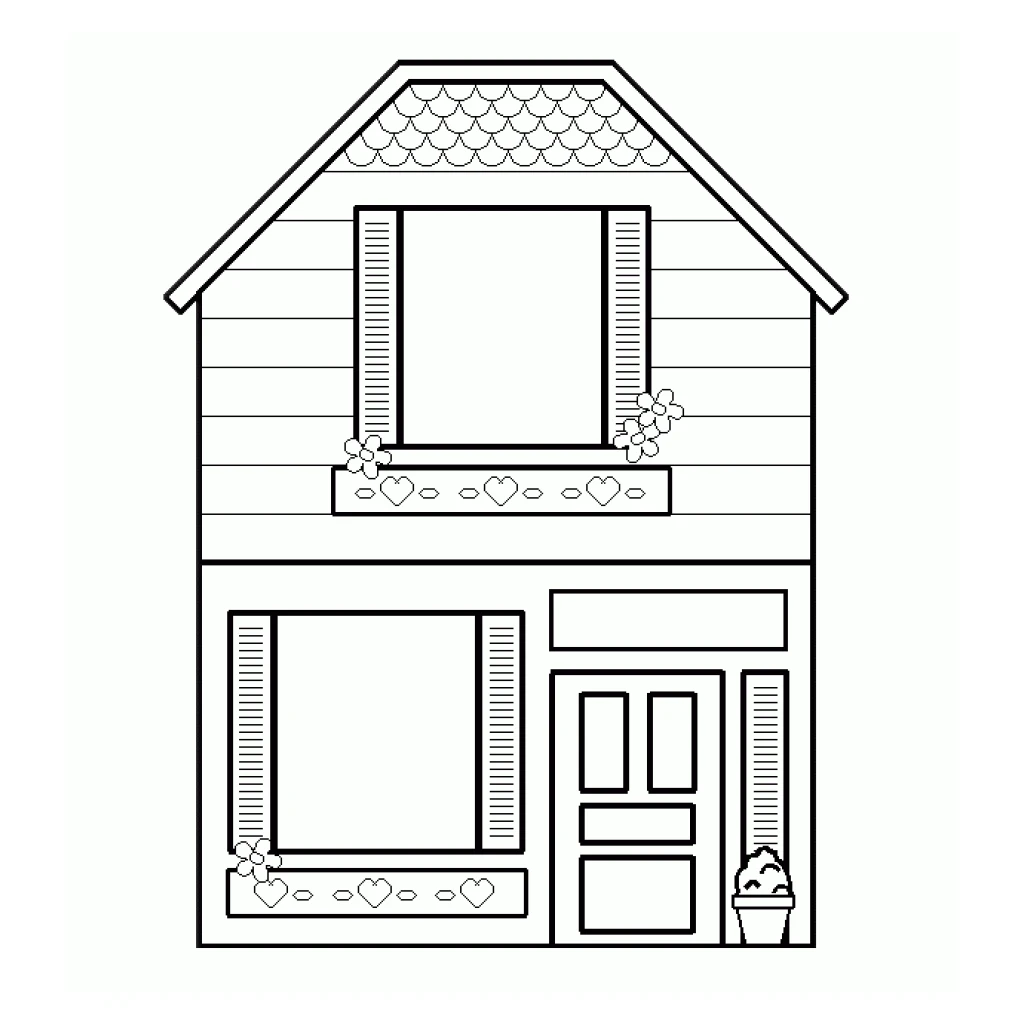 Desenho de Uma Casa para colorir e imprimir grátis