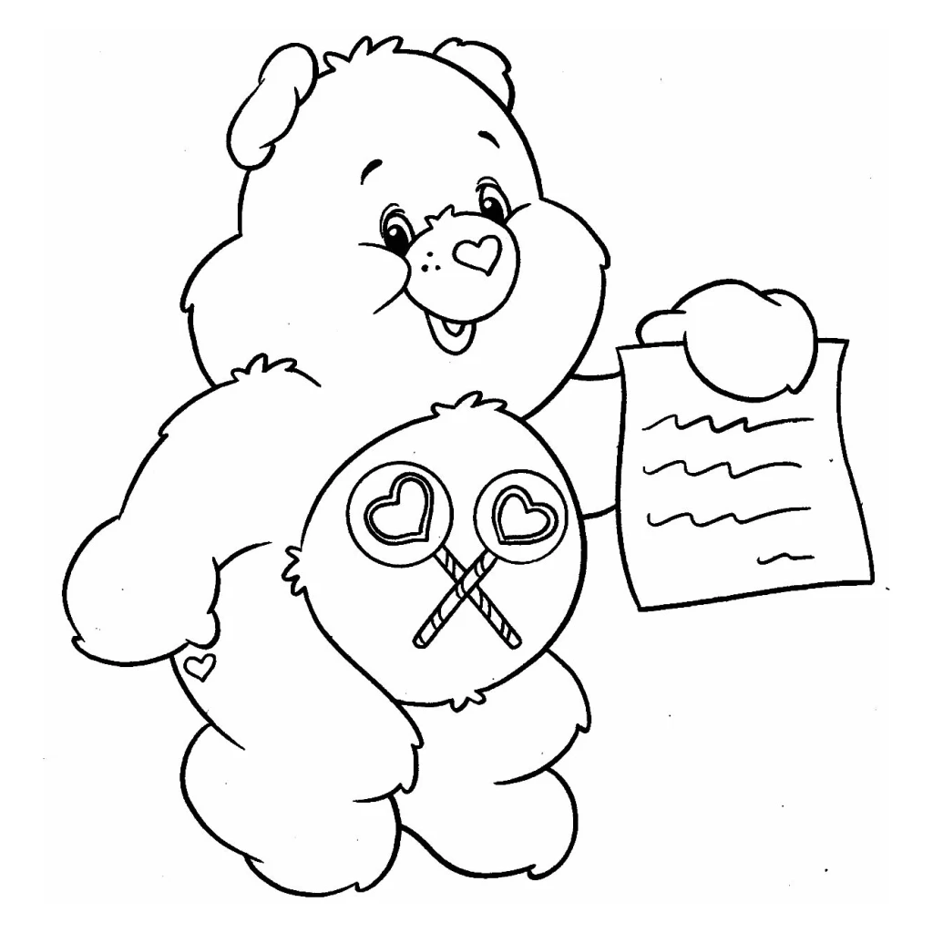 Desenho de Urso Fofo para colorir e imprimir grátis