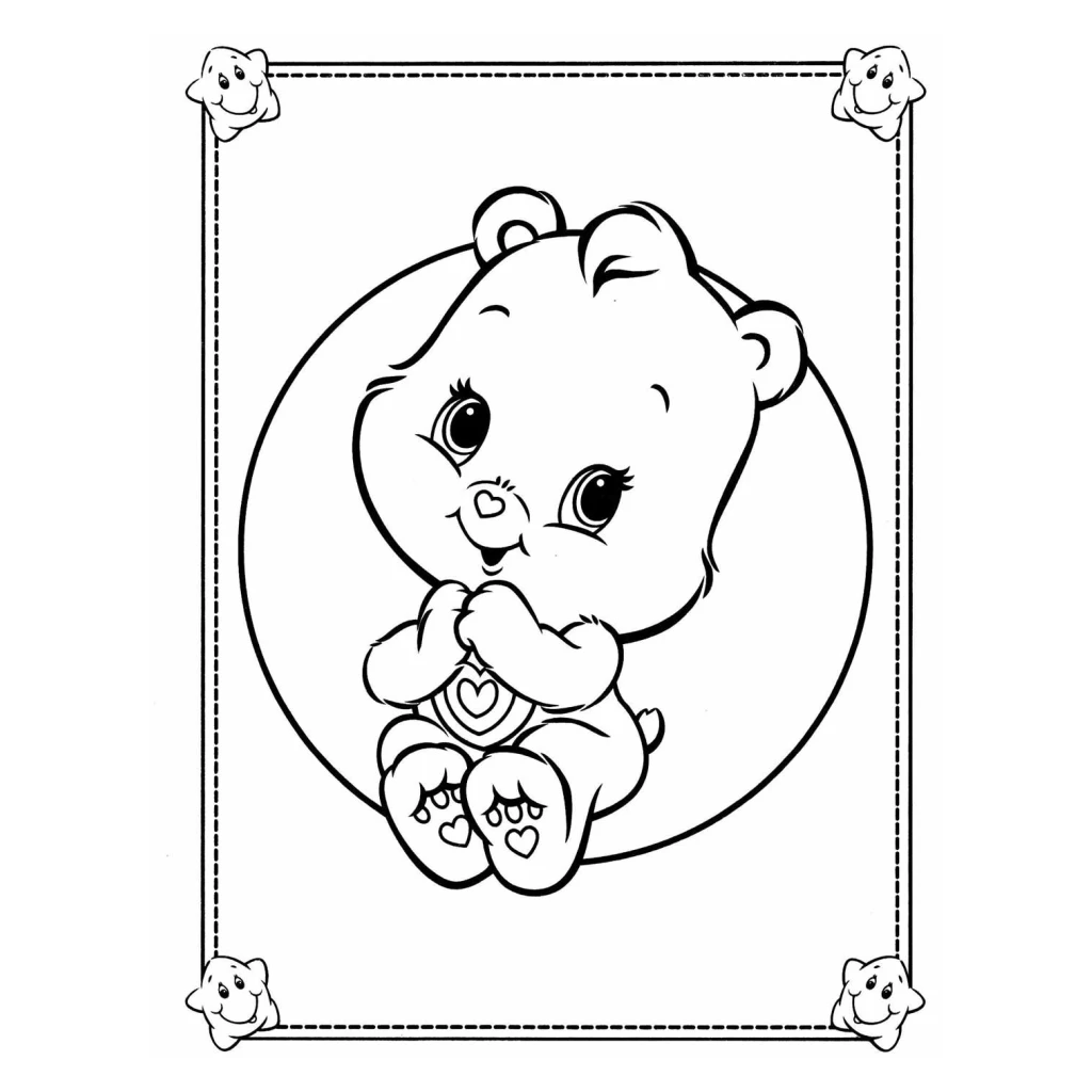 Desenho de Urso Fofo para colorir e imprimir grátis