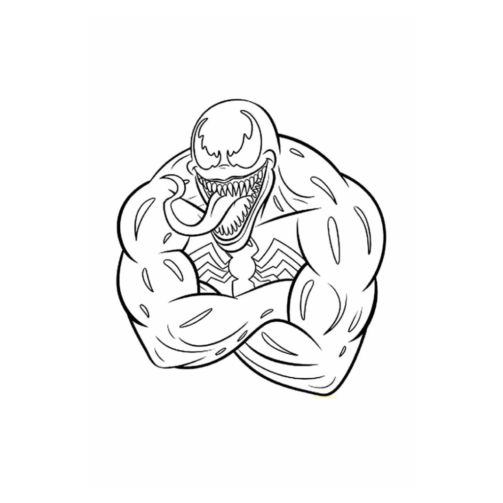 Desenho de Venom para colorir e imprimir grátis