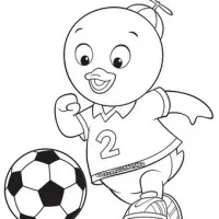 Personagem Pablo Backyardigans Jogando Futebol