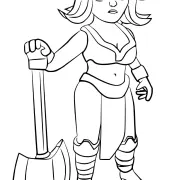 Personagem Valquíria do Clash Royale