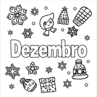 Dezembro Com Elementos Fofos