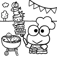 Keroppi Na Festa De Churrasco