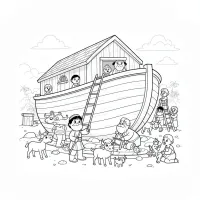 Noah Building The Ark