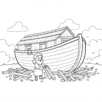 Noah Building The Ark