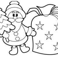 Papai Noel Com Árvore De Natal