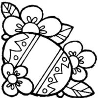 Ovo De Páscoa Com Flores