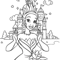 Princesa em frete ao Castelo