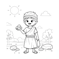 King David With Stones