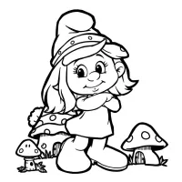 Smurfete na vila dos smurfs
