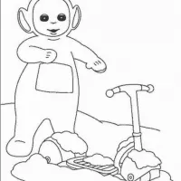 Teletubbie Brincando Na Neve