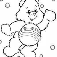 Urso Brincando Com Bola De Lã