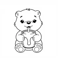 Urso Fofo Com Mel