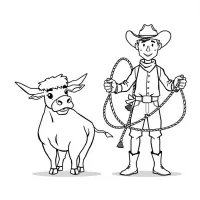 Vaquinha E Fazendeiro
